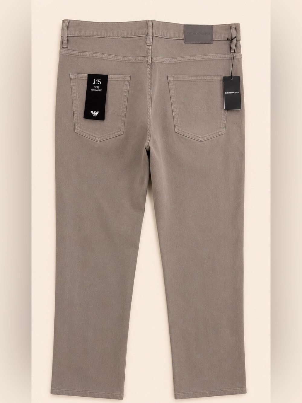 NWT Emporio Armani J15 Regular Fit Pants Taupe Gray Men’s Size 38 /Quiet Lux - Picture 4 of 9